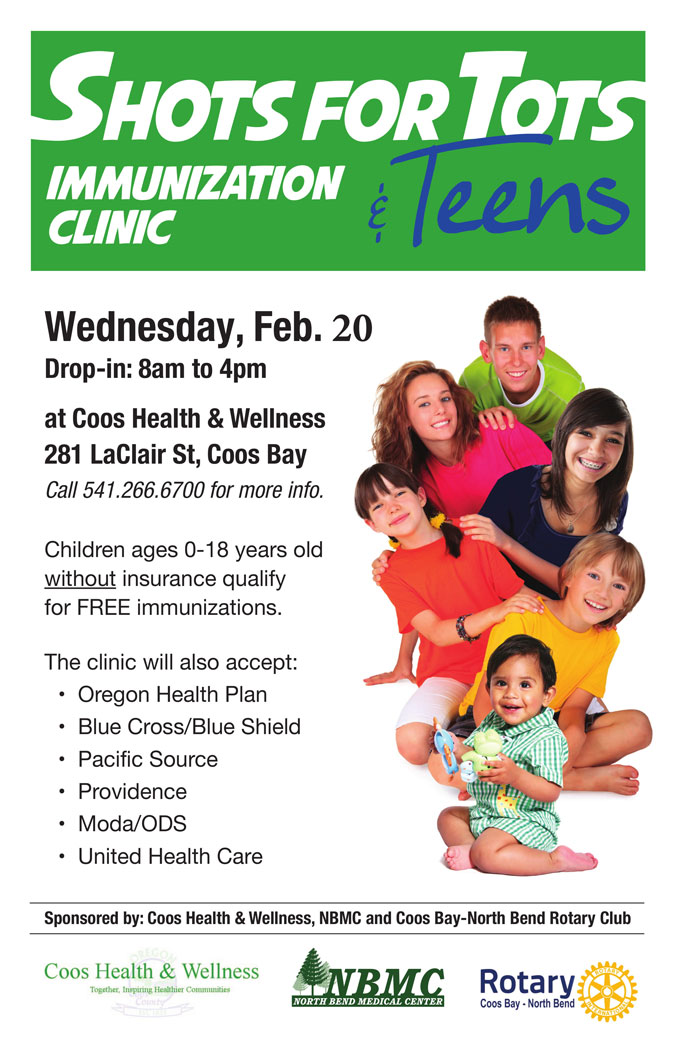 Shots for Tots & Teens Clinic | Coos Health & Wellness