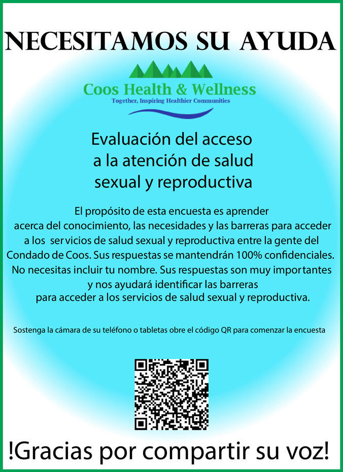Reproductive Health Care Access Assessment Survey Spanish | Coos Health & Wellness