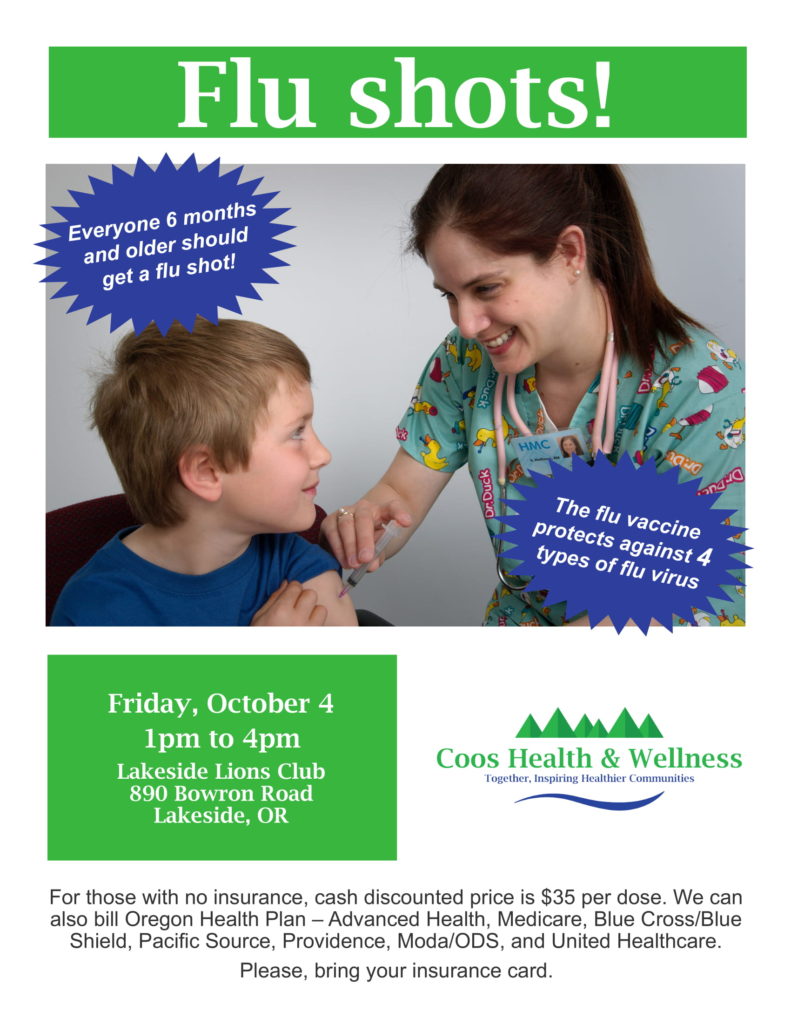 Lakeside Flu Shot Clinic | Coos Health & Wellness