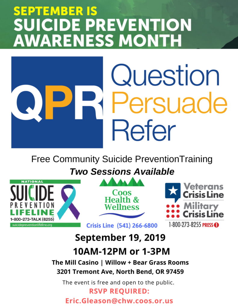 Suicide Prevention Training | September 19, 2019